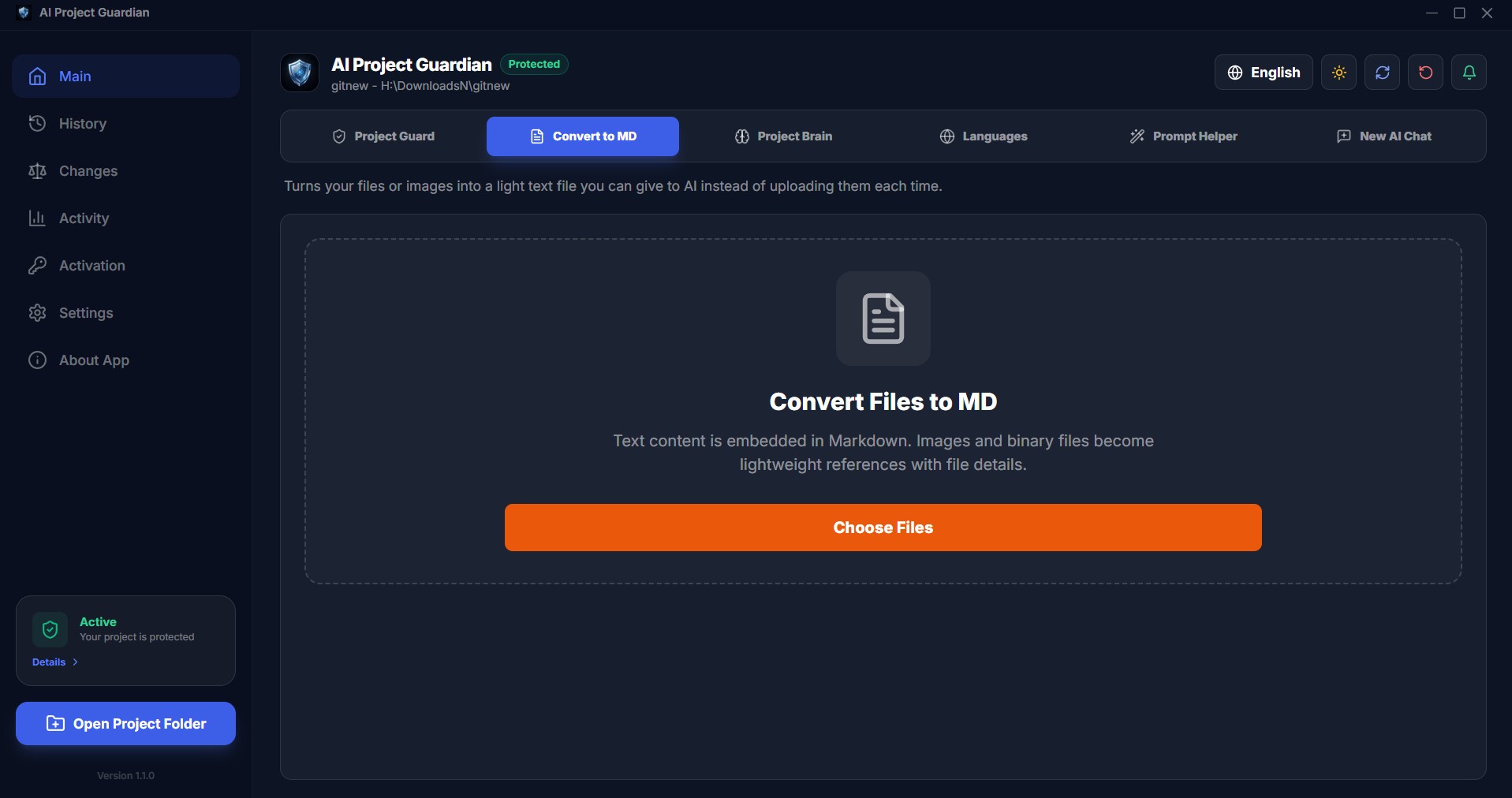Convert files to Markdown